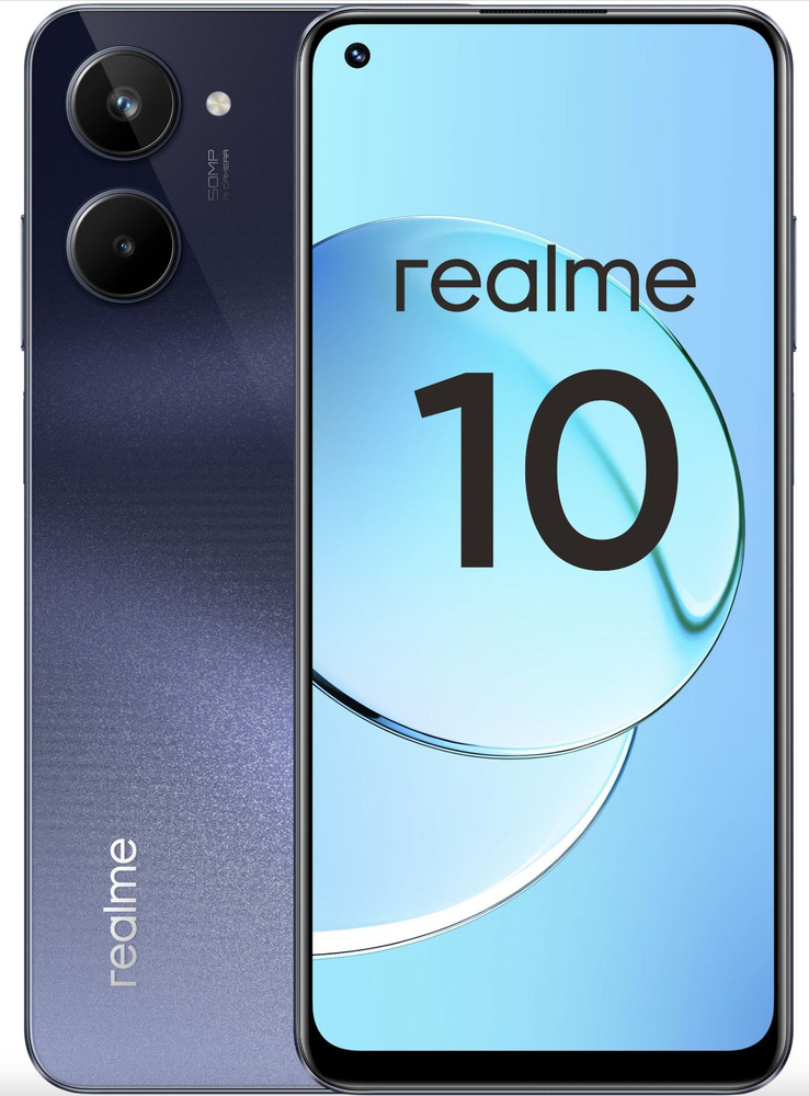 realme Смартфон 10 4G 8/256 ГБ, черный #1