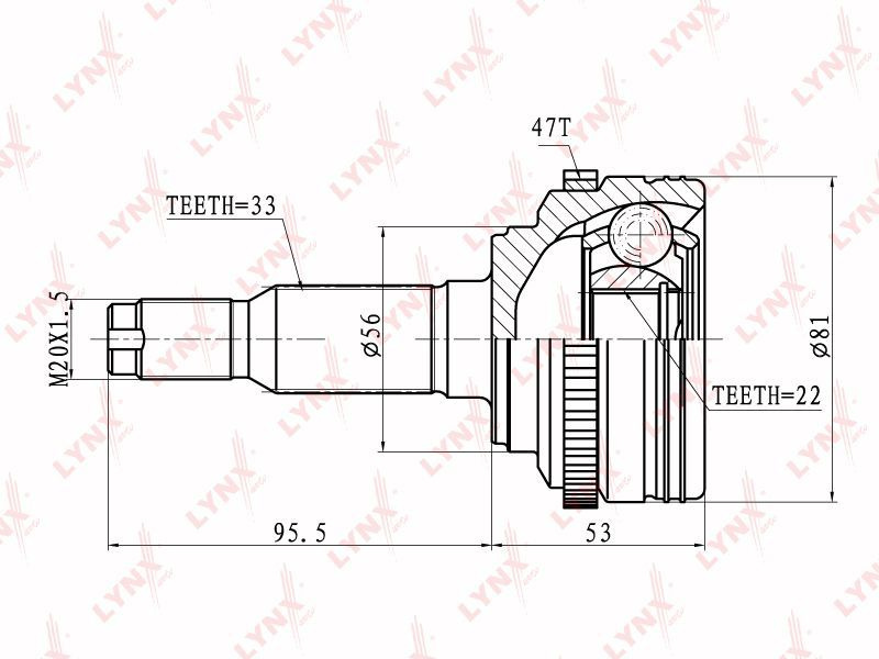 ШРУС наружный для CHEVROLET, DAEWOO / CO1808A #1