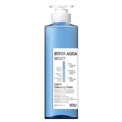 WELCOS Пенка для лица увлажняющая с дозатором IOU Super Aqua Moist Liquid Cleansing Foam, 500мл  #1