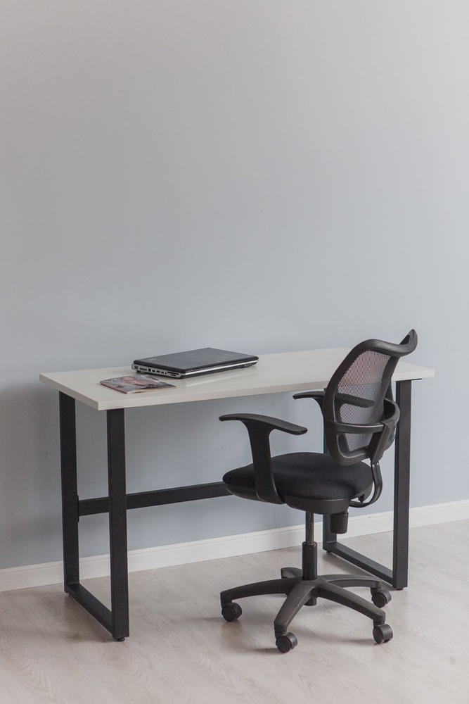 Стол компьютерный Good Desk Loft,размер 75х55х75 см, цвет белый, цвет ножек черный  #1