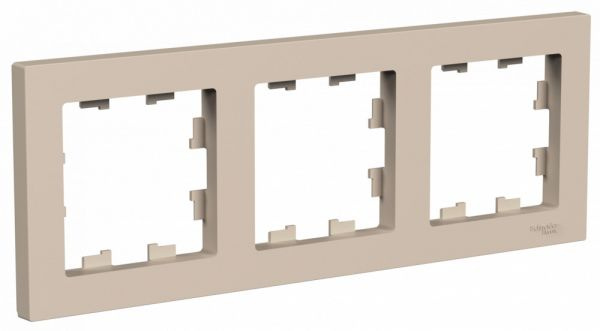 Systeme Electric AtlasDesign Песочный Рамка 3-постовая, универсальная, ATN001203  #1