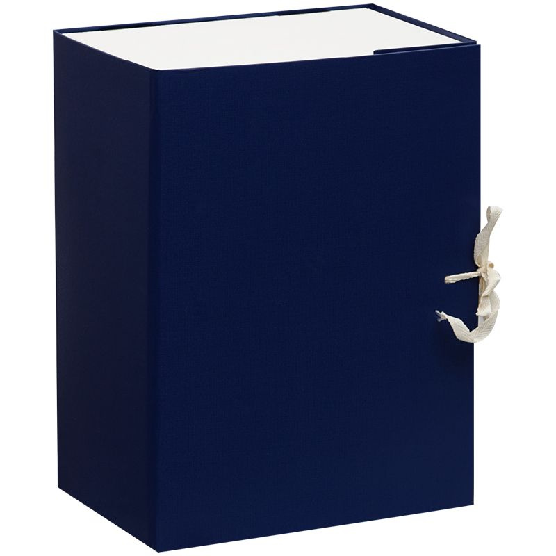Короб архивный с завязками OfficeSpace разборный, БВ, 150мм, синий клапан МГК  #1