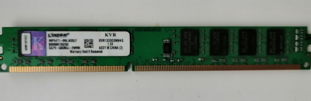 DDR3 Оперативная память DIMM КINGSТОN KVR1333D3N9/4G 4Гб 1333MHz 1x4 ГБ (KVR1333D3N9/4G)  #1