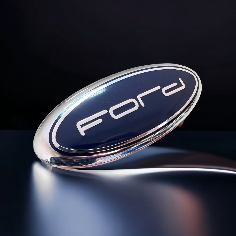Эмблема для автомобиля Ford/форд 14,5х6см без корпуса сферическая тюнинг синяя  #1