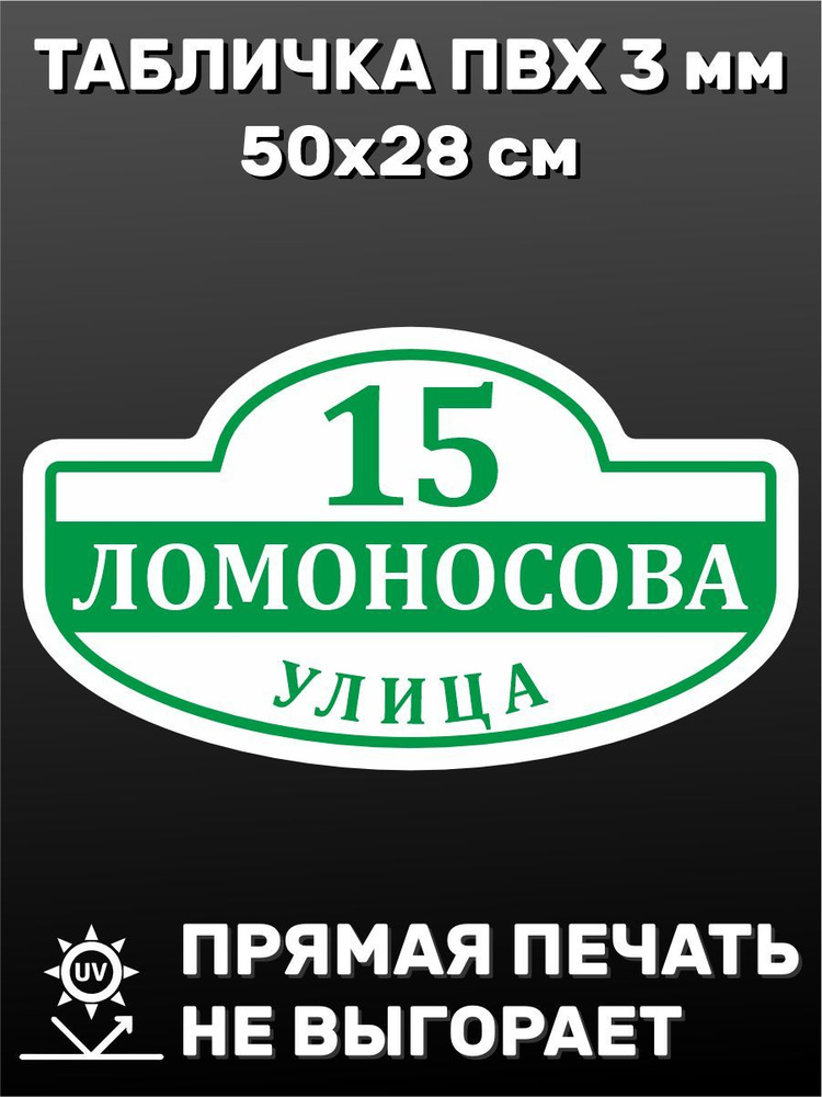 Табличка адресная на дом 50х28 см #1