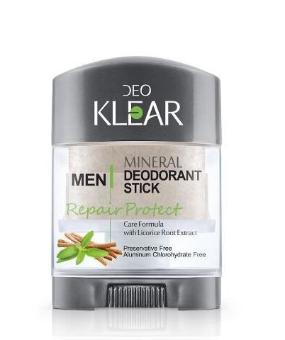 Твердый минеральный дезодорант кристалл без запаха DeoKlear (Deonat) Repair Protect для мужчин 70 гр #1