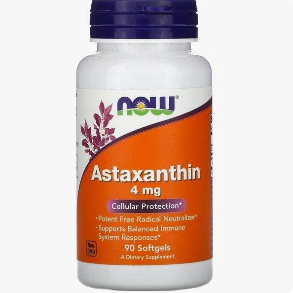 NOW Astaxanthin 4 мг 90 капсул (по 750 мг) #1