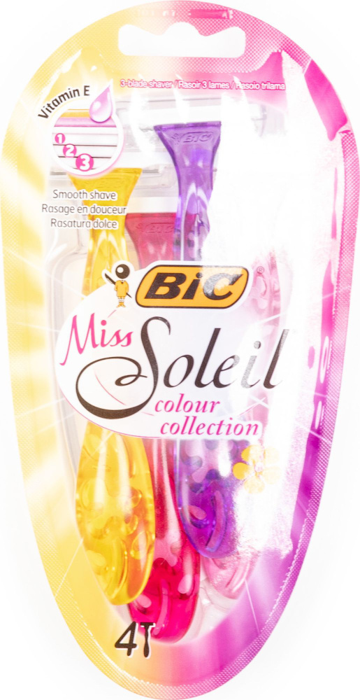 Bic / Бик Miss Soleil Colour collection Станки для бритья женские одноразовые с увлажняющей полоской #1