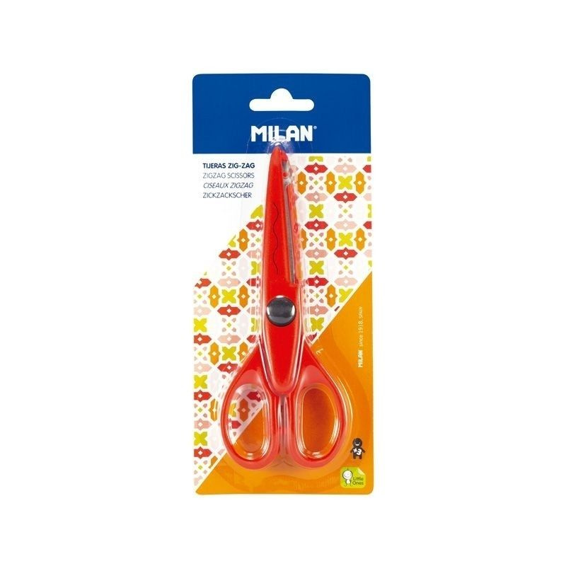 Ножницы фигурные Milan "ZIGZAG" 160мм, цвет красный (волна) #1