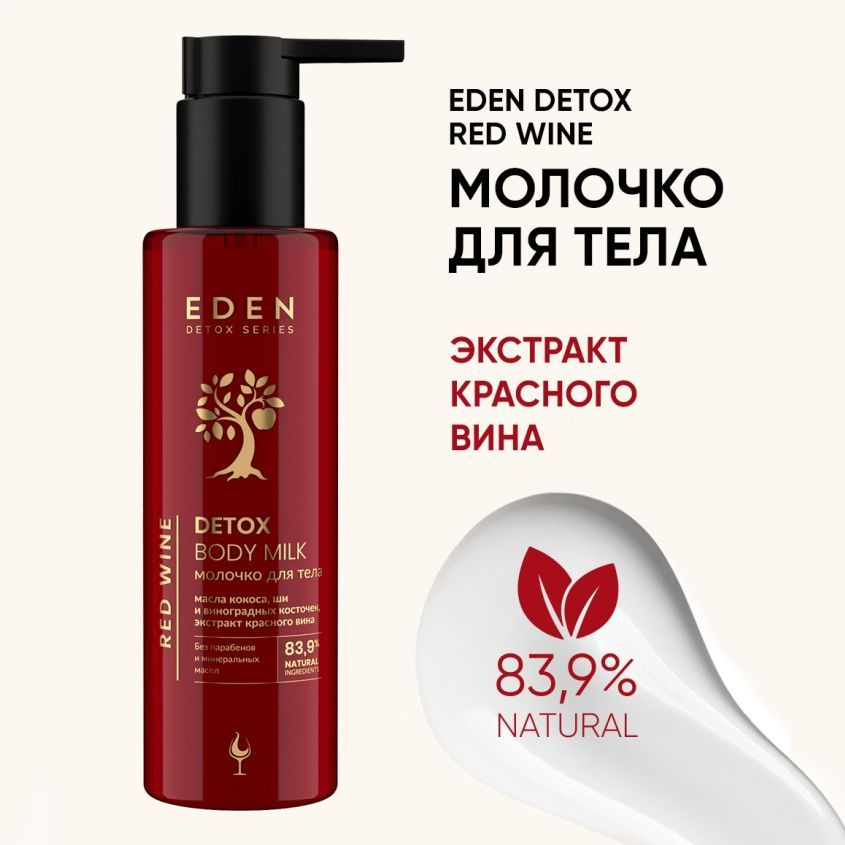 EDEN DETOX молочко для тела Red Wine с экстрактом красного вина 200 мл  #1