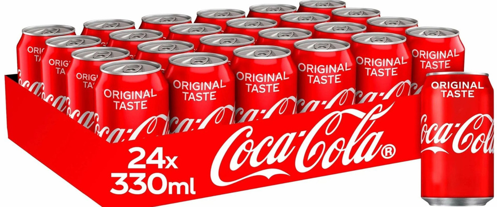 Газированный напиток Coca-Cola Original Taste, Кока Кола банка (Дания) (0,33л*24шт)  #1