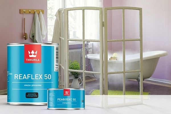 Tikkurila Reaflex 50 / Тиккурила Реафлекс краска для ванн 0.8+0.2 литра белая  #1