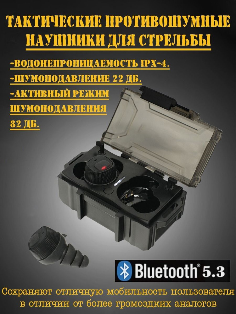 Тактические беспроводные противошумные наушники для стрельбы ANYSMART M1 Bluetooth  #1