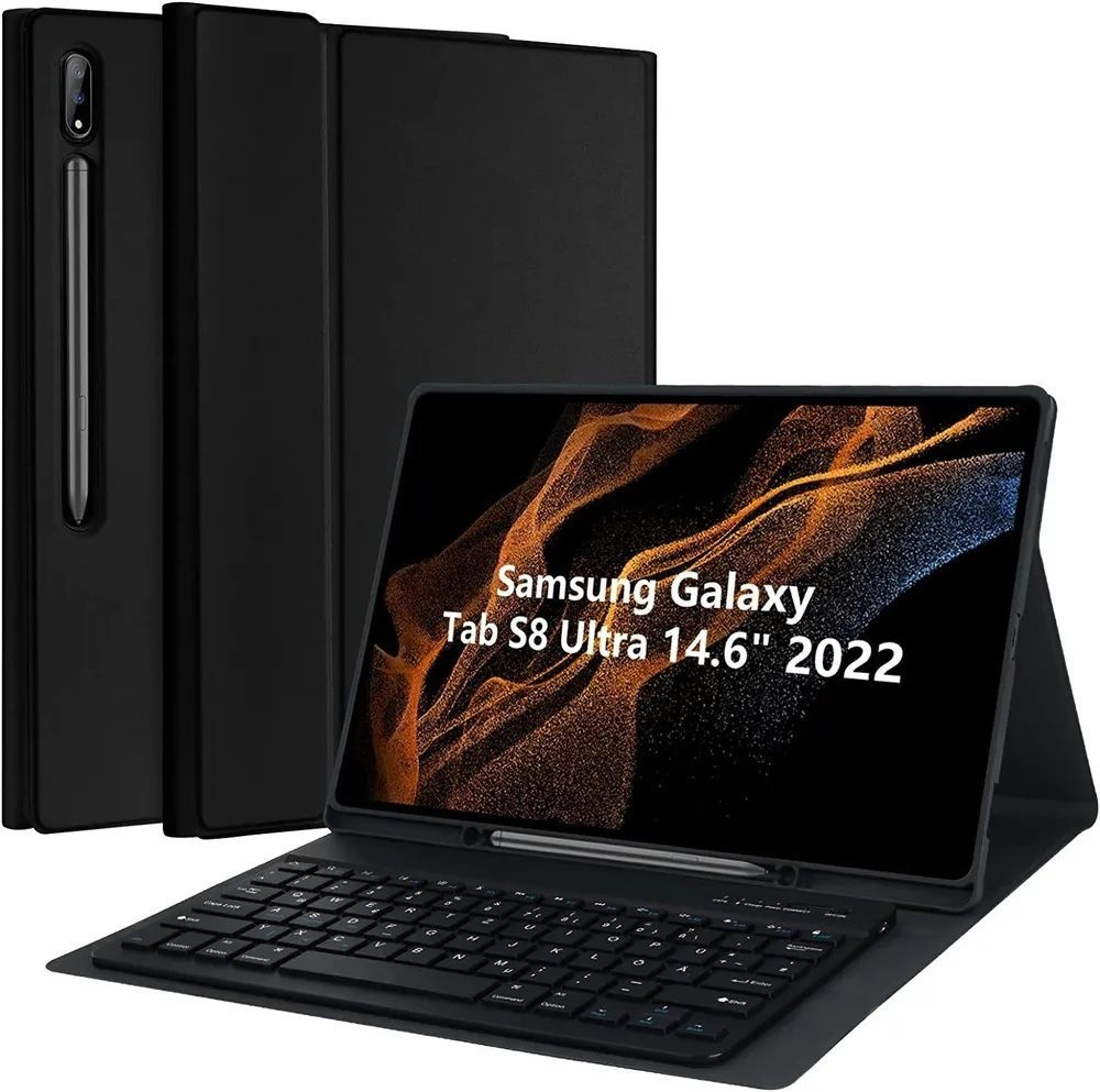Клавиатура MyPads для Samsung Tab S8 Ultra SM-X900 SM-X906 (14.6) съемная беспроводная Bluetooth в комплекте #1