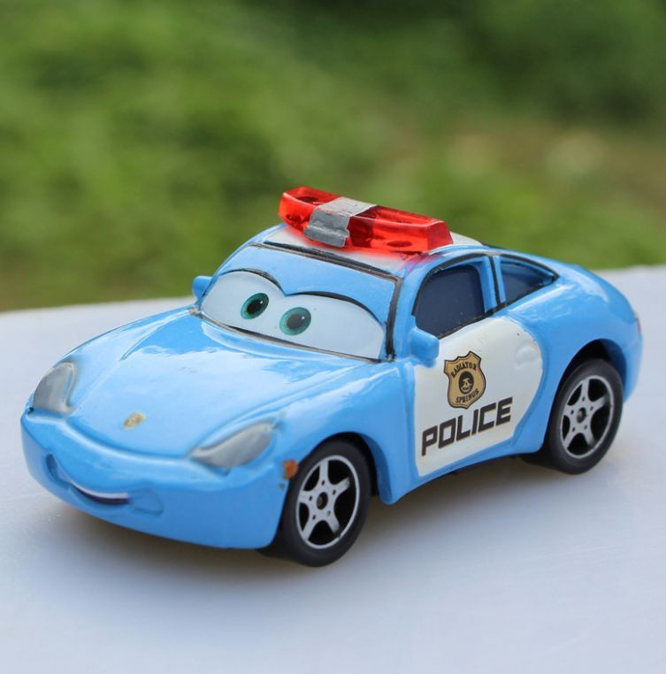 Металлическая машинка из мультфильма "Тачки" модель Салли Каррера полицейская машина  #1