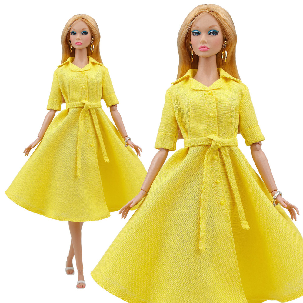 Платье-рубашка "Одуванчик" для кукол 29 см одежда для куклы типа Барби, Poppy Parker, Fashion Royalty #1
