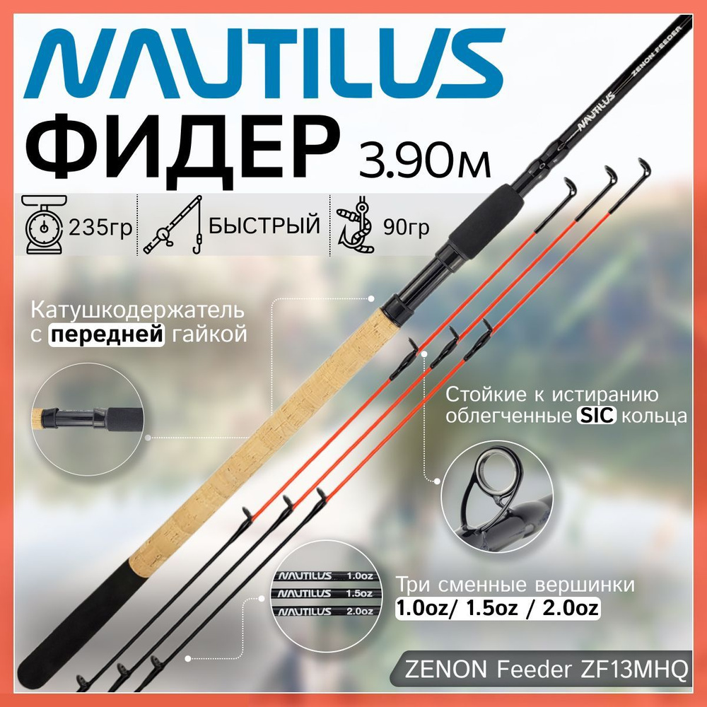 Фидер Nautilus ZENON Feeder ZF13MHQ (3.90м. до 90гр.) #1