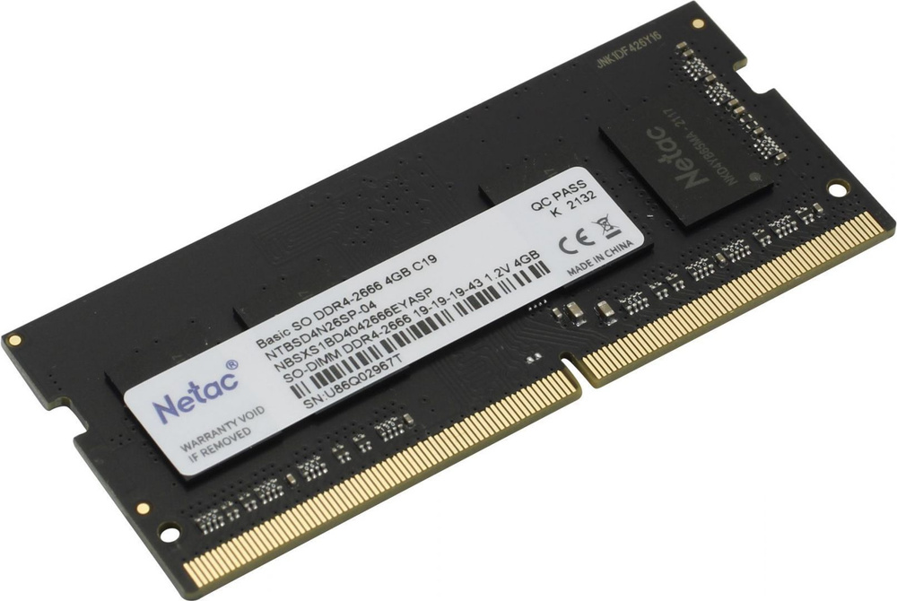 Оперативная память Память SODIMM, DDR4, 4Gb, 2666MHz 1x4 ГБ (SODIMM) #1