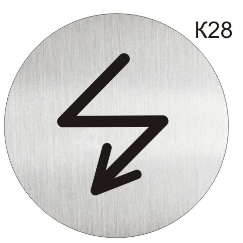 Информационная табличка, Электрощитовая, высокое напряжение - пиктограмма K28  #1