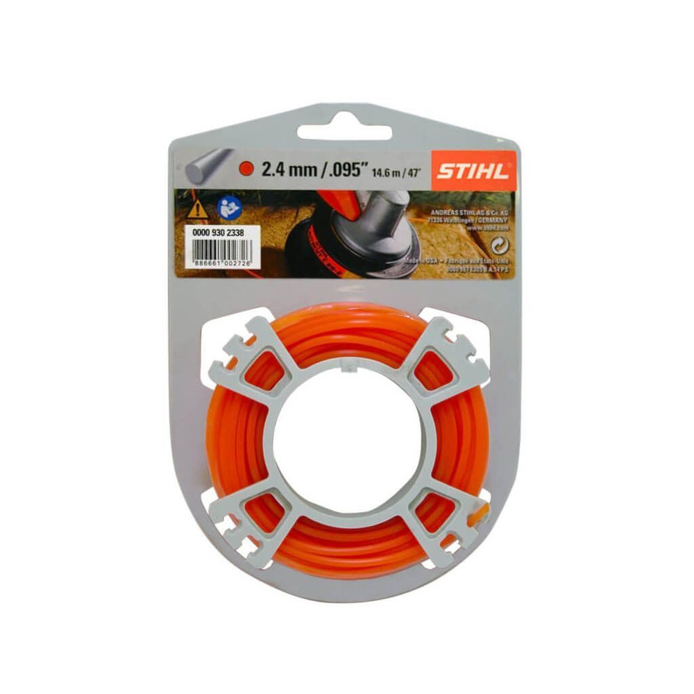 Косильная струна STIHL (леска, корд) круглого сечения 2,4 мм х 14,6 м, 0000-930-2338  #1