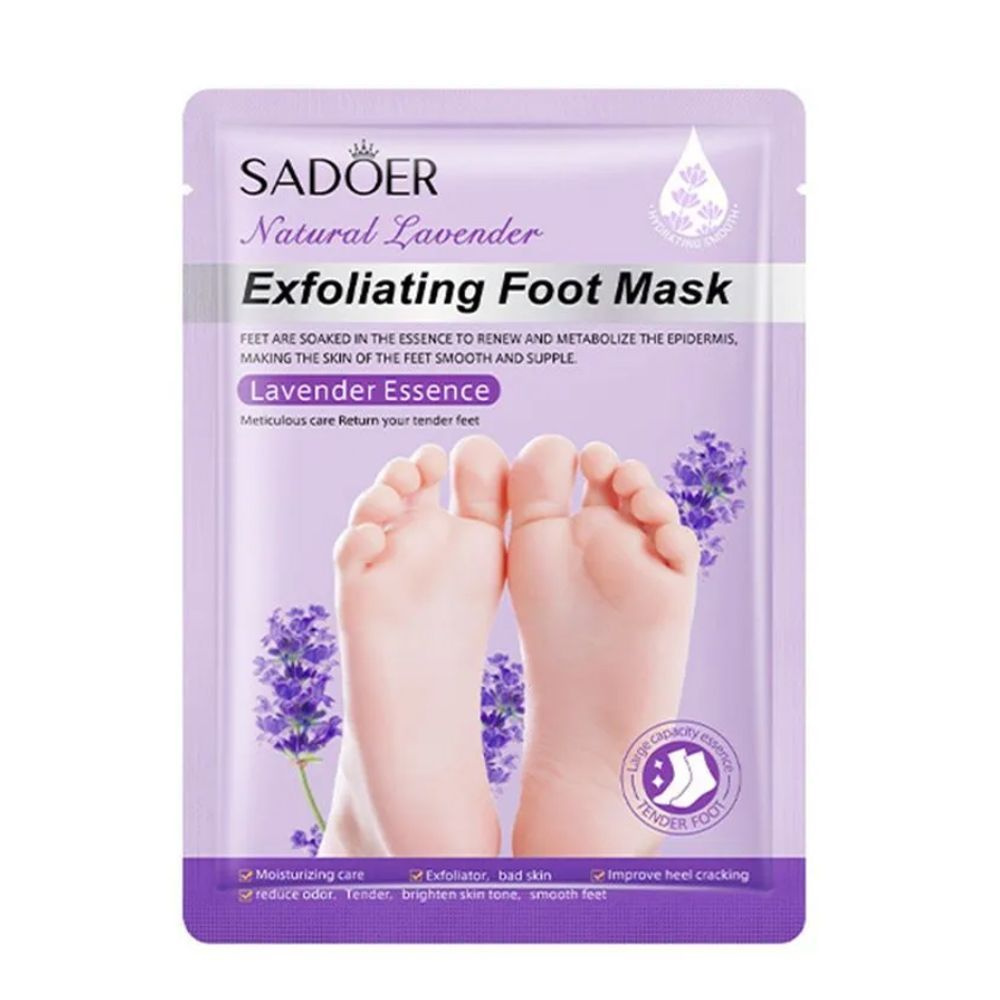 Пилинг-носочки с маслом лаванды Sadoer Exfoliating Foot Mask Lavender Essence  #1