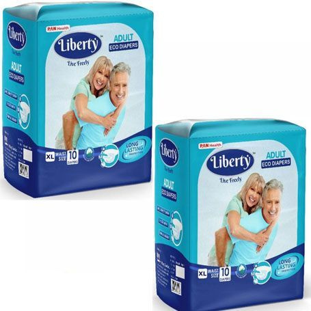 Подгузники для взрослых, Liberty Eco , размер XL, 10 шт гипоаллергенные с японским абсорбентом 2 упаковки #1