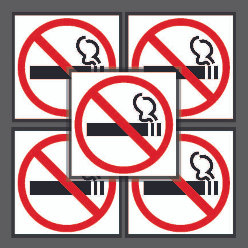 Наклейка информационный знак Р01 "Курение запрещено" #1