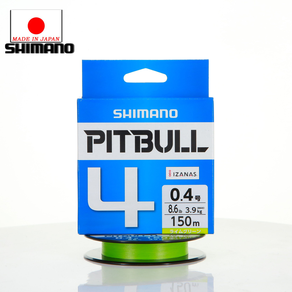 Шнур Shimano PL-M54R Pitbull 4 150m #0.4 Lime Green #1