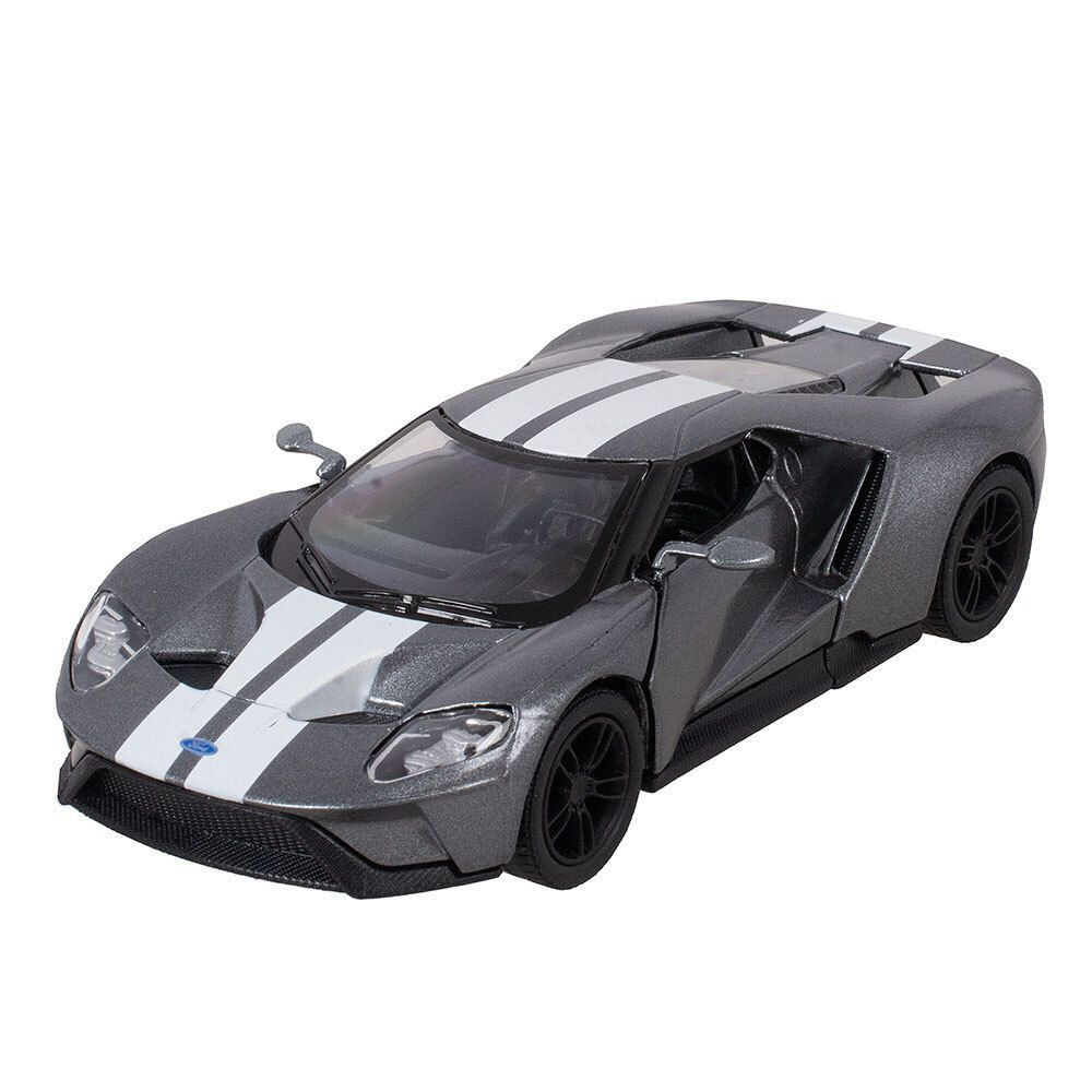 Машинка металлическая Kinsmart Ford GT 2017 Серая. В Коробке!! (Масштаб 1/38) инерционная, двери открываются #1