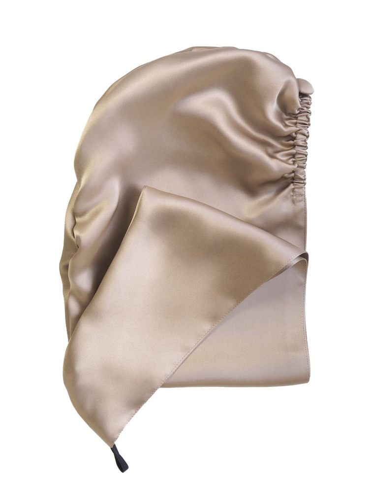 SILK JOY Полотенце для волос, Натуральный шелк, 20x67 см, бронза, 1 шт.  #1
