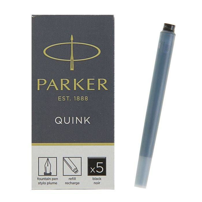 Набор картриджей для перьевой ручки Parker Z11, 5 штук, чёрные чернила, 1 набор  #1