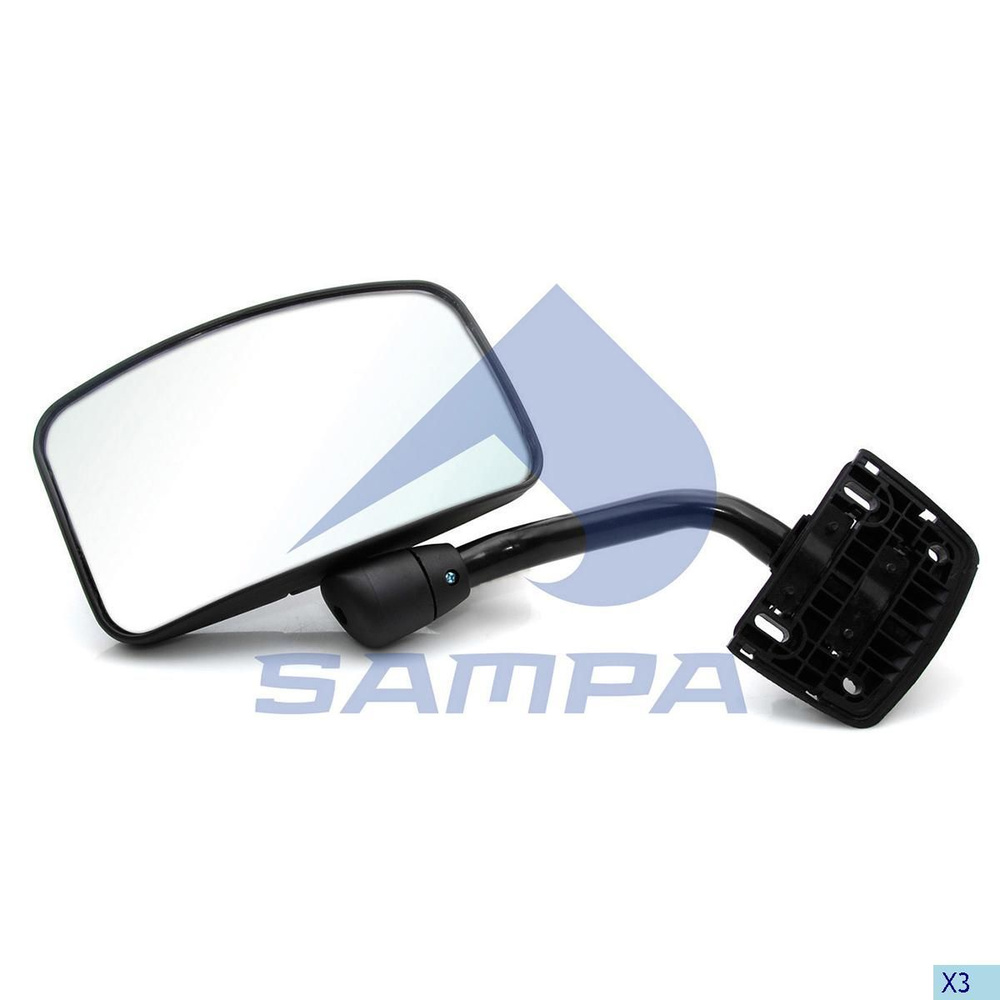 Зеркало боковое DAF бордюрное переднее с кронштейном SAMPA  #1