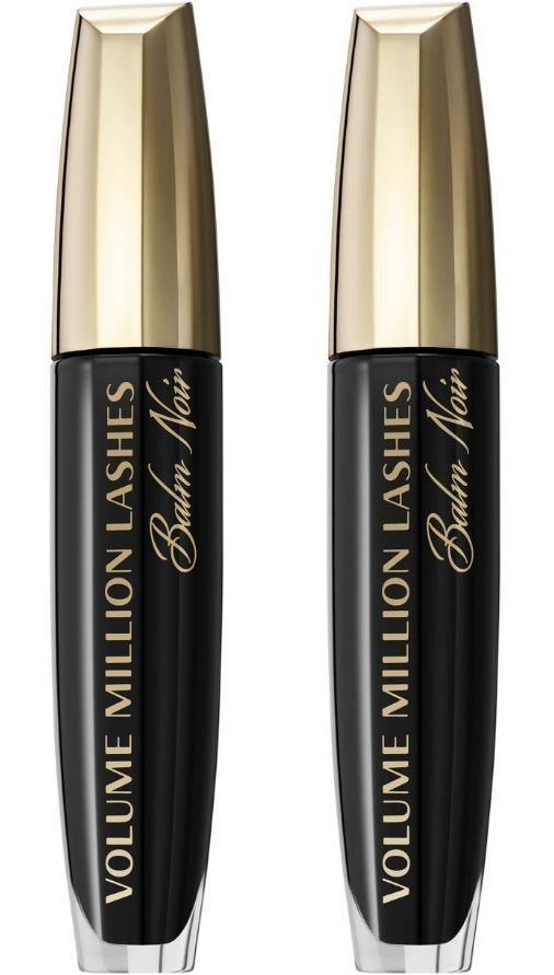 L'Oreal Paris Тушь для ресниц Volume Million Lashes Balm, объем и разделение, черный, Франция, 2 шт  #1