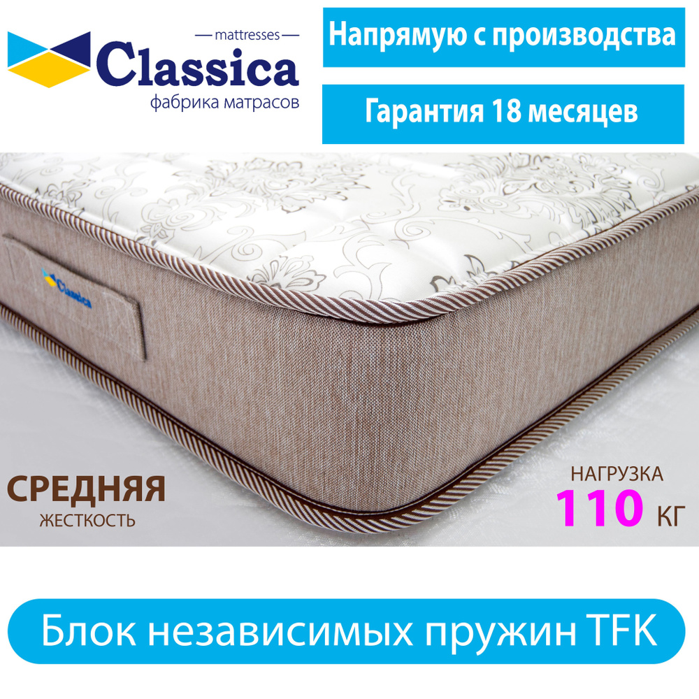 Classica Матрас ECO, Независимые пружины, 80х200 см #1