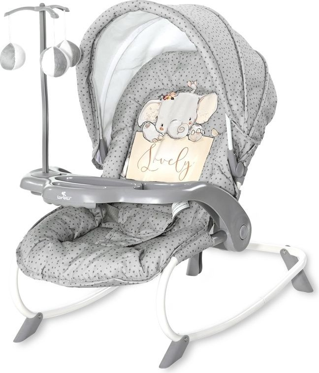 Шезлонг Lorelli Dream Time Elephant Grey 2126 серый #1