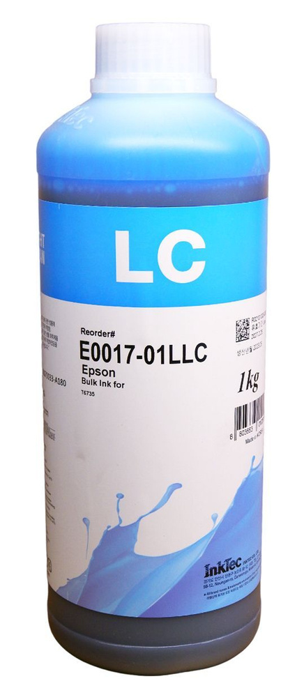 Чернила в канистре для картриджей Epson T6735/T6745, InkTec E0017, 1литр, Light-Cyan  #1