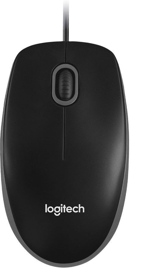 Мышь проводная Logitech B100 черный (910-006605) #1