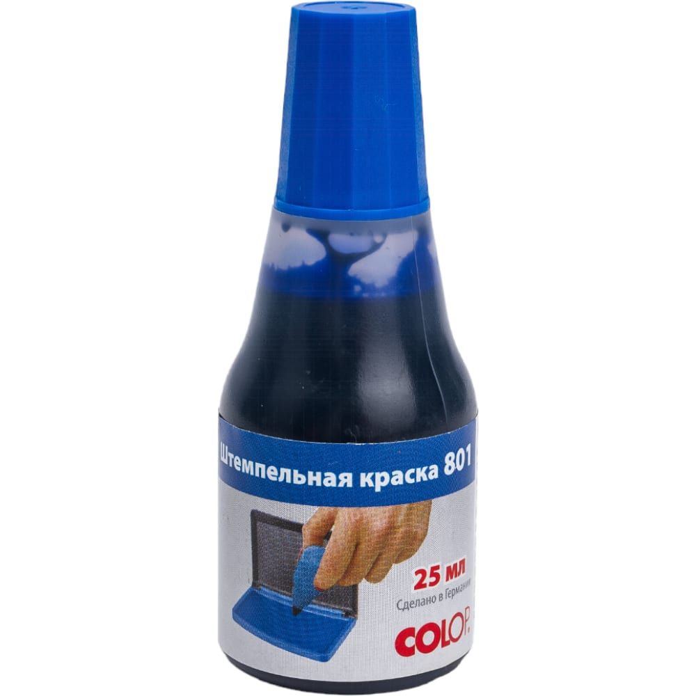 Штемпельная краска Colop 25 мл на водно-глицериновой основе, синяя, 801/25 ml blue 00-00001543  #1