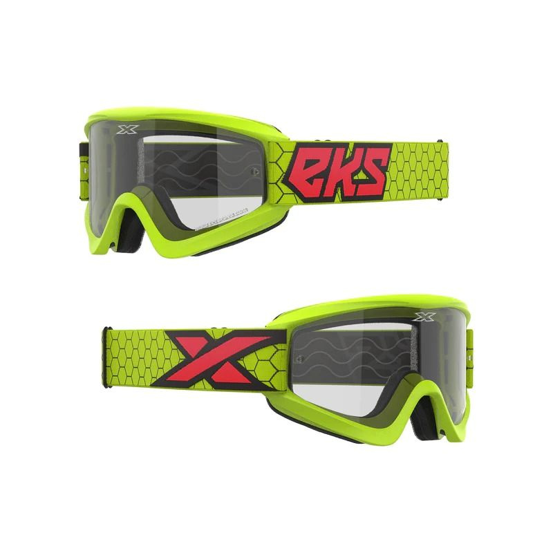 Мотоочки EKS (X) BRAND GOX Flat Out Goggle Flo Yellow/Black/Fire Red - Clear Lens #1