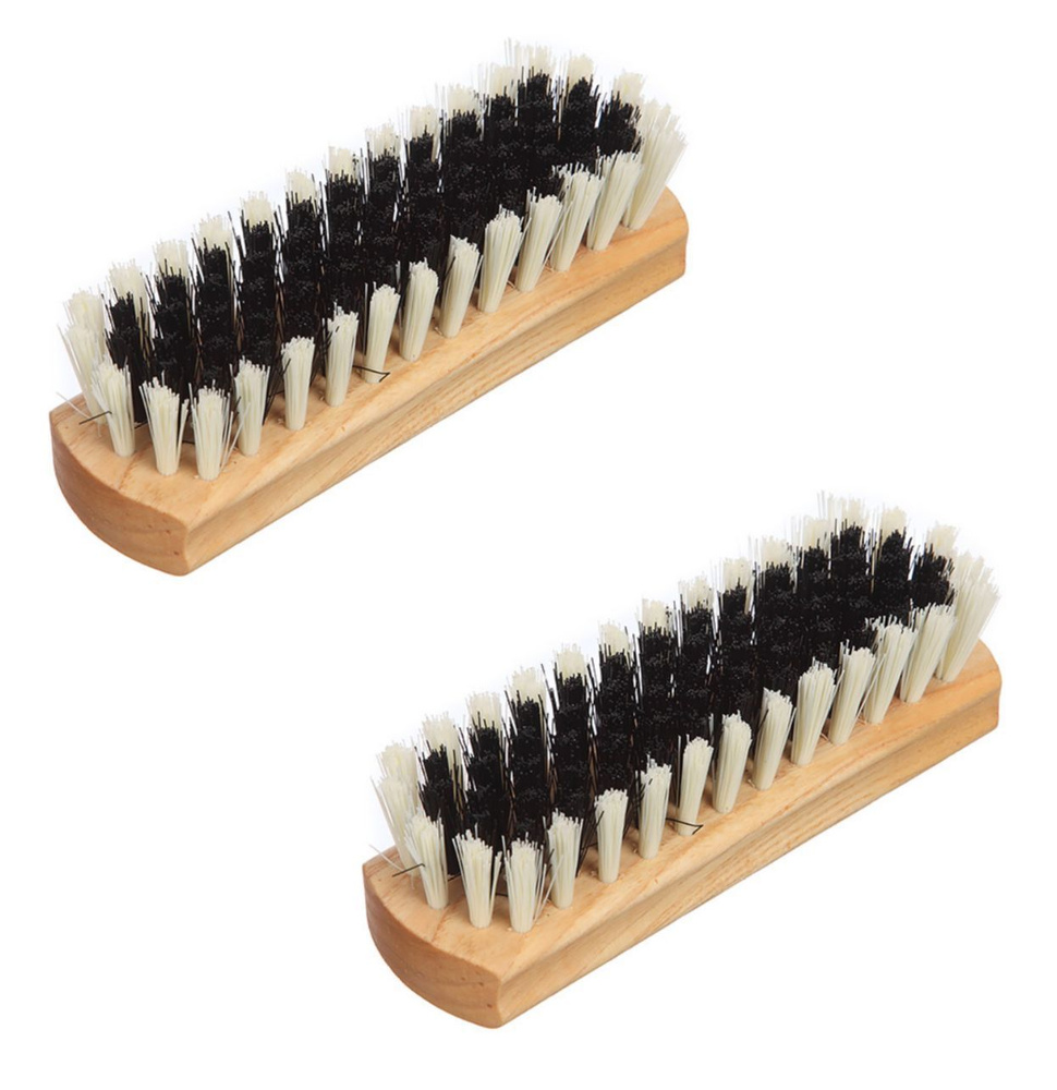 EcoBrush Щётка для одежды, 140 х 40 х 16 мм, 87 пучков, искусственная щетина, бук, черно-белая, 2 штуки #1