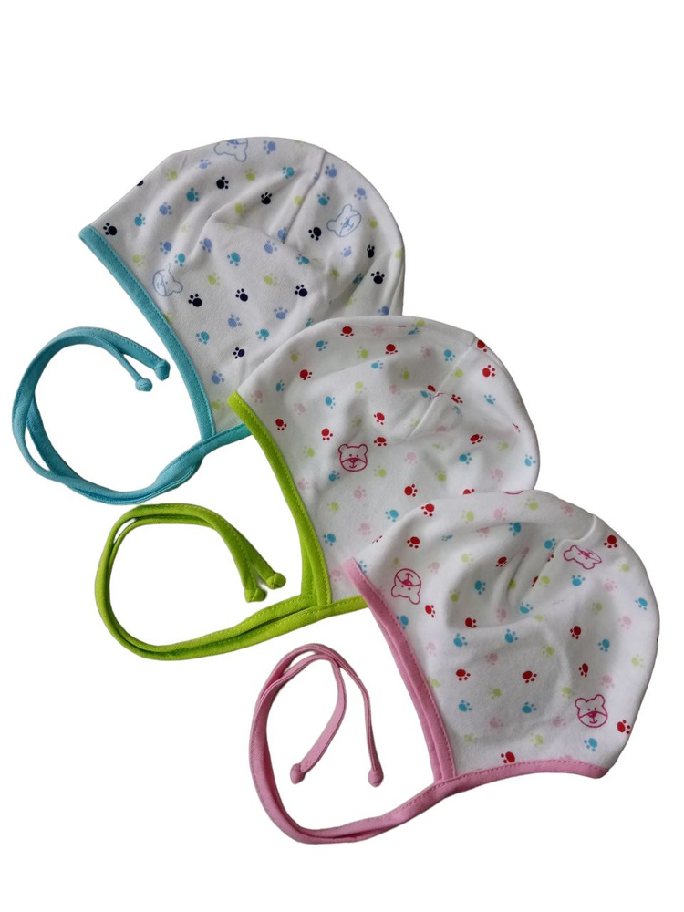 Комплект шапочек для новорожденных БАСТЕТ Новорожденка и малыши, 3 шт  #1