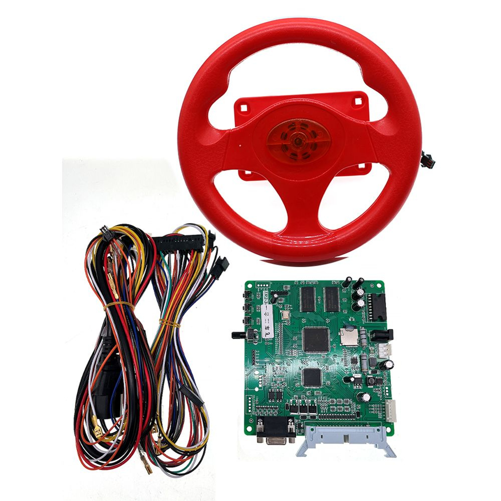 В 1 гоночной игре Pcb FIRE CAR Video Board со светодиодным рулем Жгут ...
