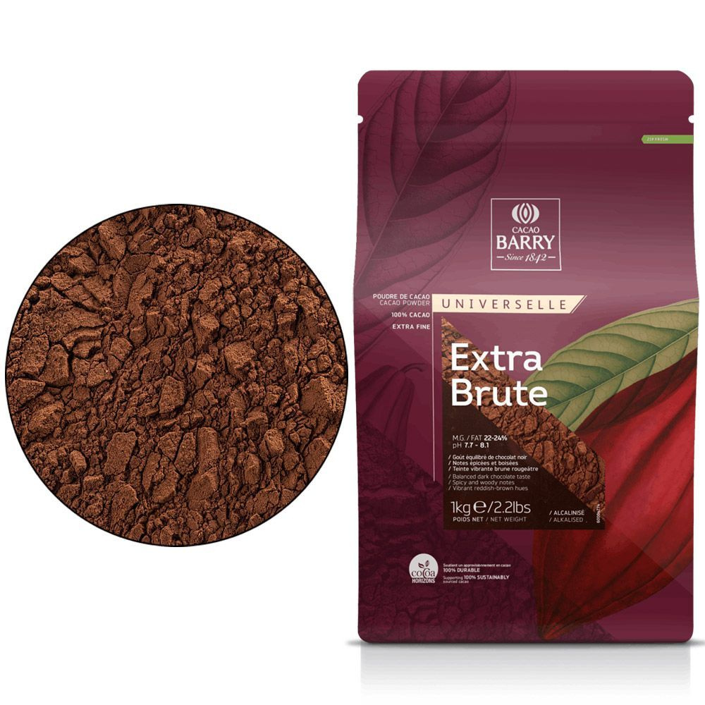 Какао-порошок Extra Brute Cacao Barry (Франция) 22-24%, 1 кг, арт DCP-22EXBRU-RT-89B  #1