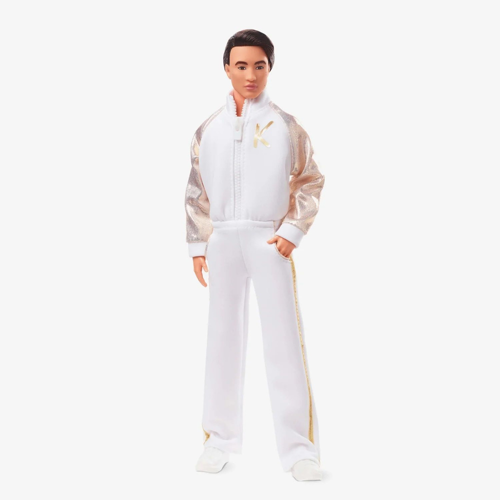 Кукла Barbie The Movie Ken Doll in White and Gold Tracksuit (Барби Фильм Кен в Бело-Золотом спортивном #1