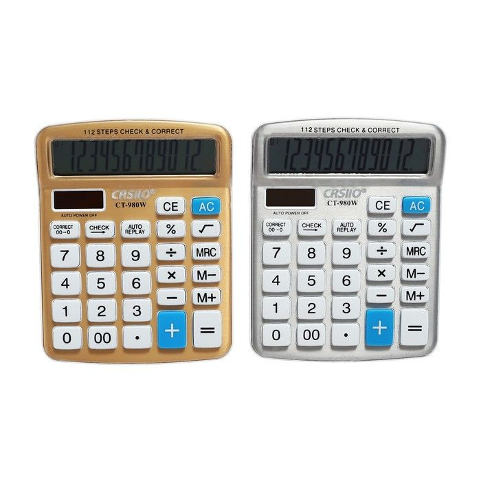 Калькулятор настольный 12-разрядный CT-980W, , МИКС #1