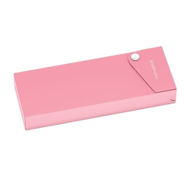 Пенал-футляр на кнопке ErichKrause Matt Pastel, пластиковый, розовый  #1