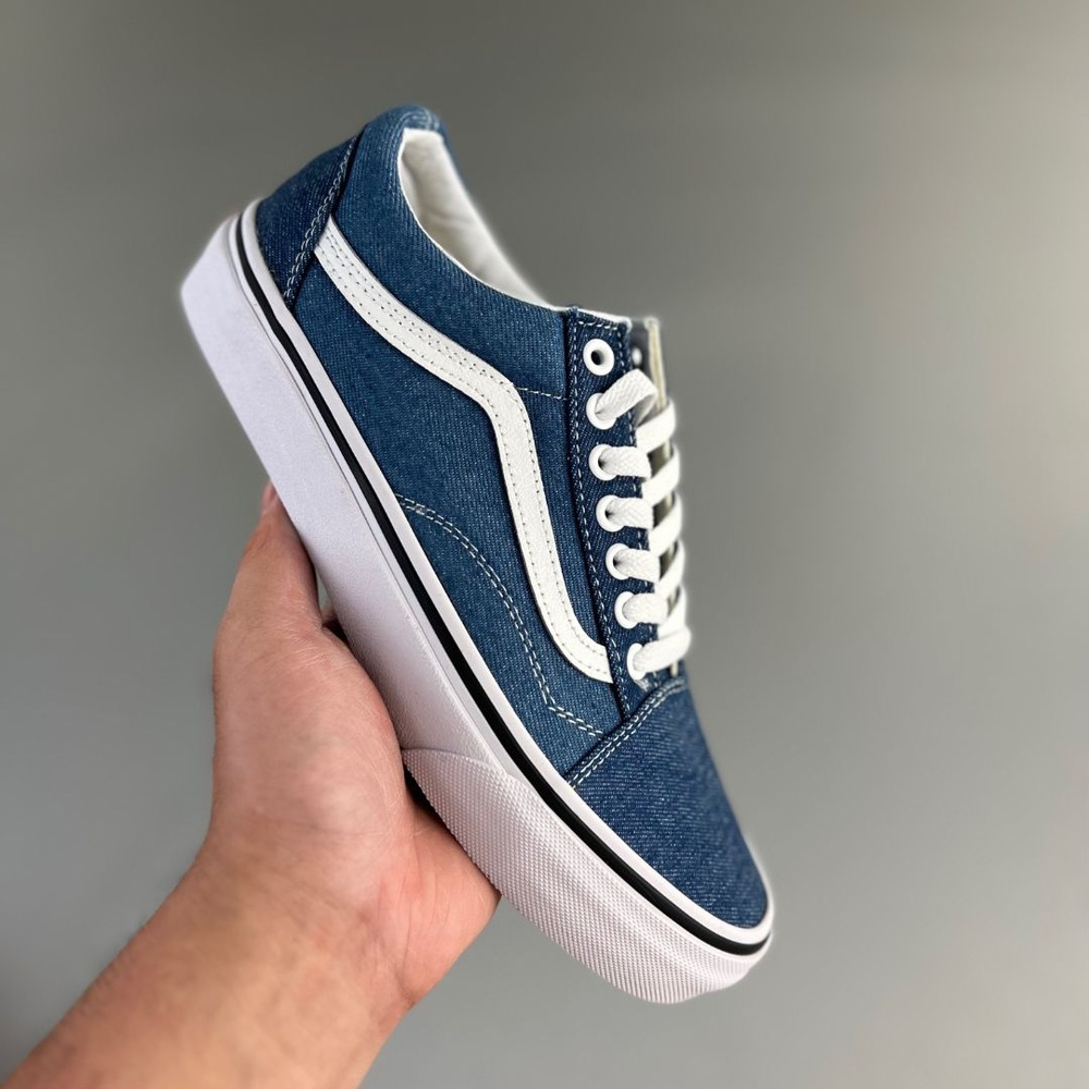 Blue store denim vans