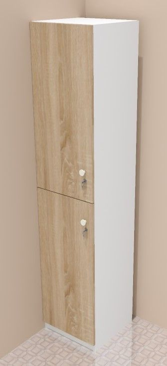 Анира Мебель Шкаф-пенал, Модуль для раздевалки фитнесс нижний бардолино , 40х40х95 см  #1