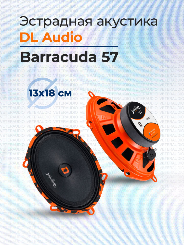 DL Audio Колонки для автомобиля Barracuda, Овал 13x18 см (5x7 дюйм.) #1