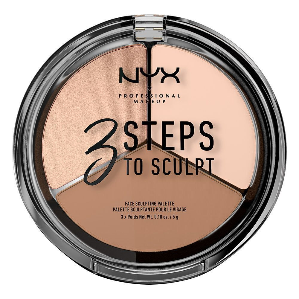 Скульптор NYX Professional Makeup 3 Steps To Sculpt Палетка для скульптурирования, оттенок 01, Fair, #1